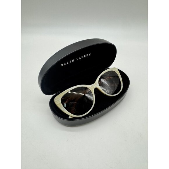 RALPH LAUREN women's cateye sunglasses + case  Beige 56mm RL8215BU - Picture 4 of 11